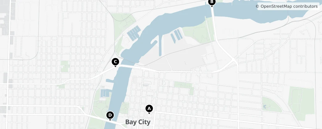 Map of Condado de Bay