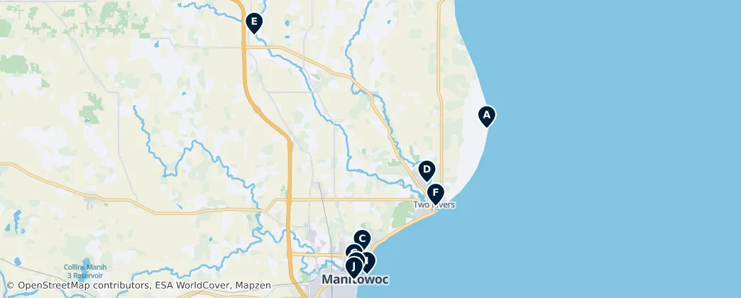 Map of Condado de Manitowoc