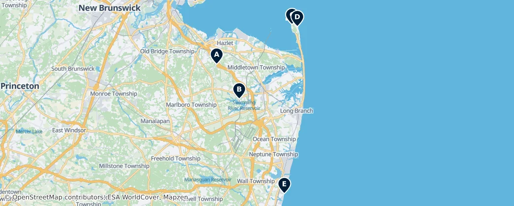 Map of Condado de Monmouth