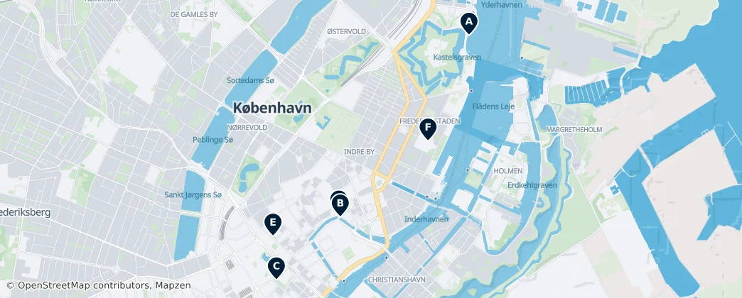 Map of Copenhaga