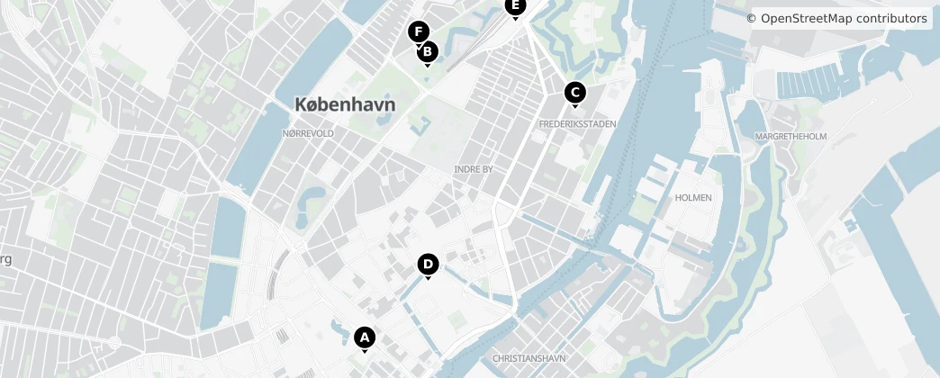 Map of Copenhaga