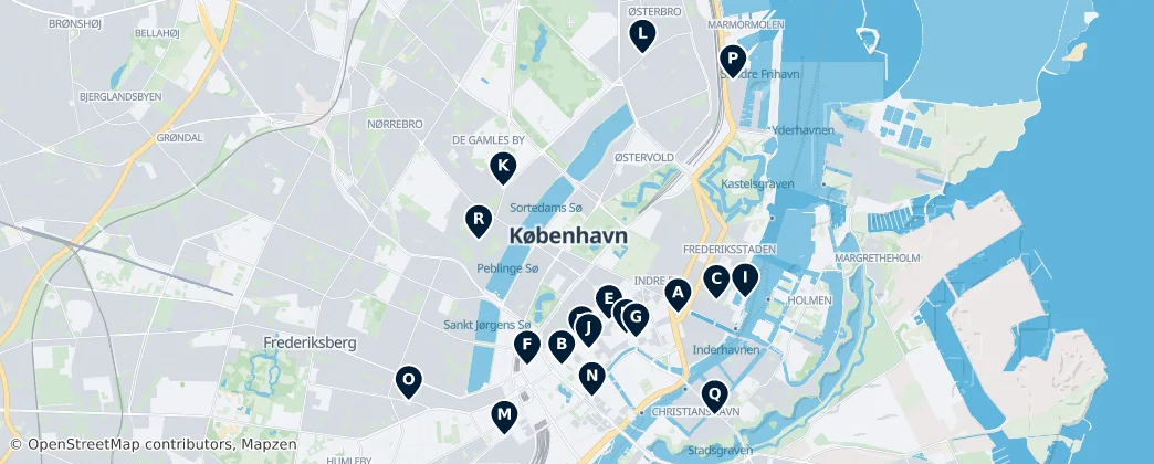 Map of Copenhaga