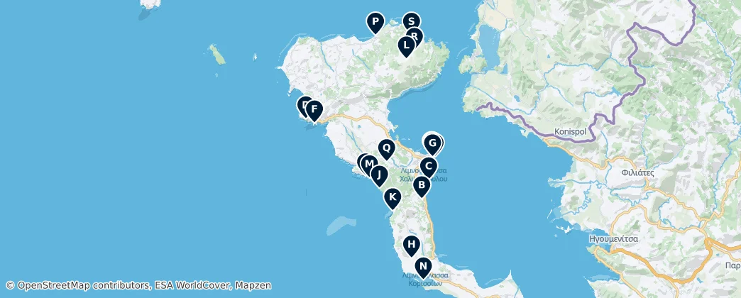 Map of Corfu