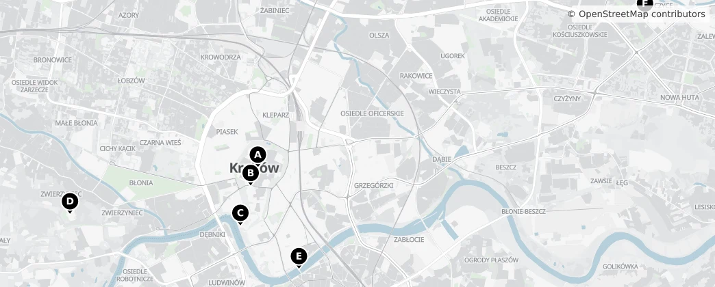 Map of Cracóvia