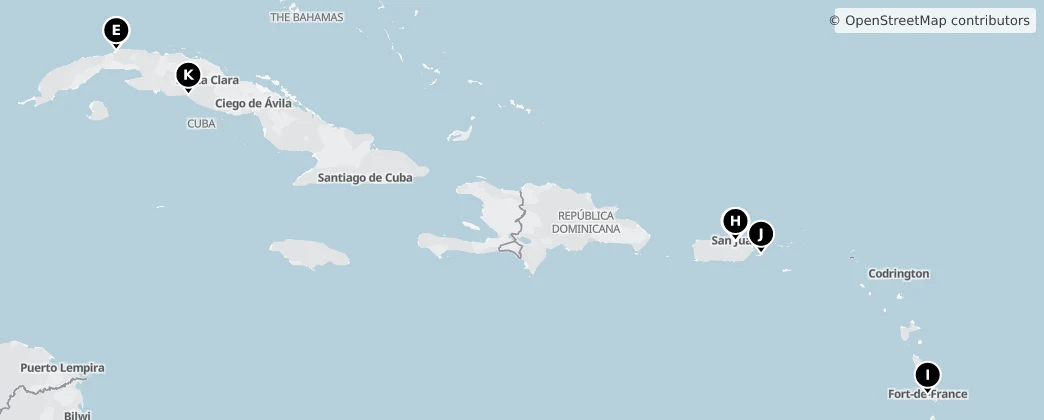 Map of Cuba