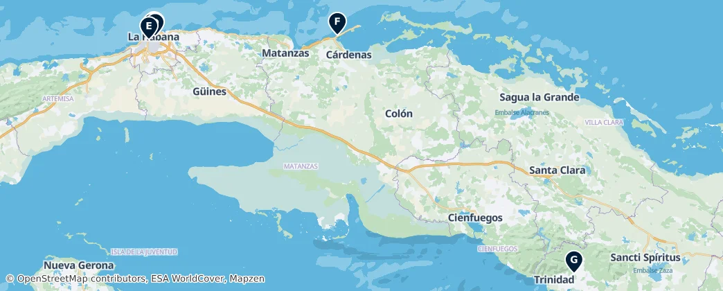 Map of Cuba
