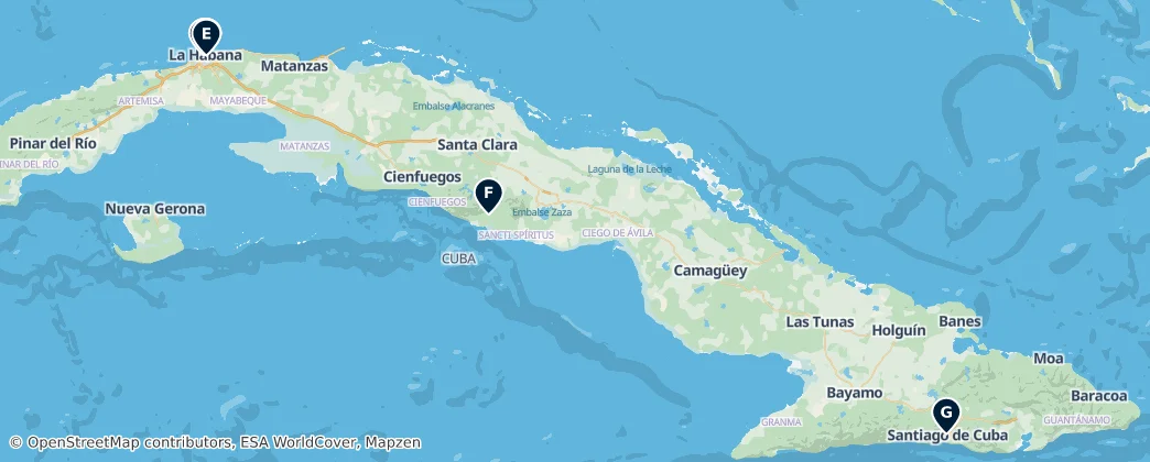 Map of Cuba