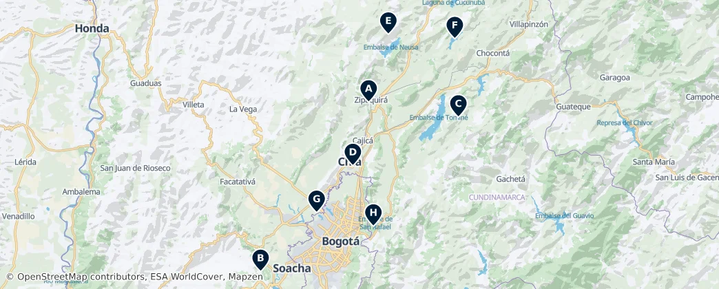 Map of Cundinamarca