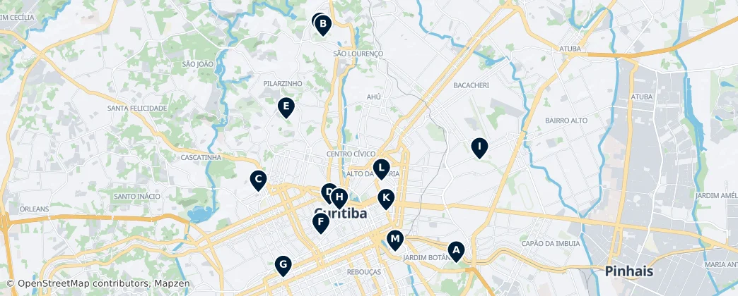 Map of Curitiba
