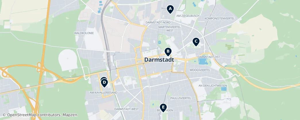 Map of Darmstadt