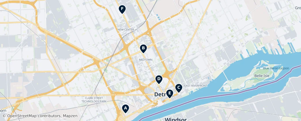 Map of Detroit