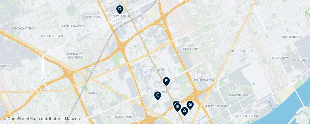 Map of Detroit