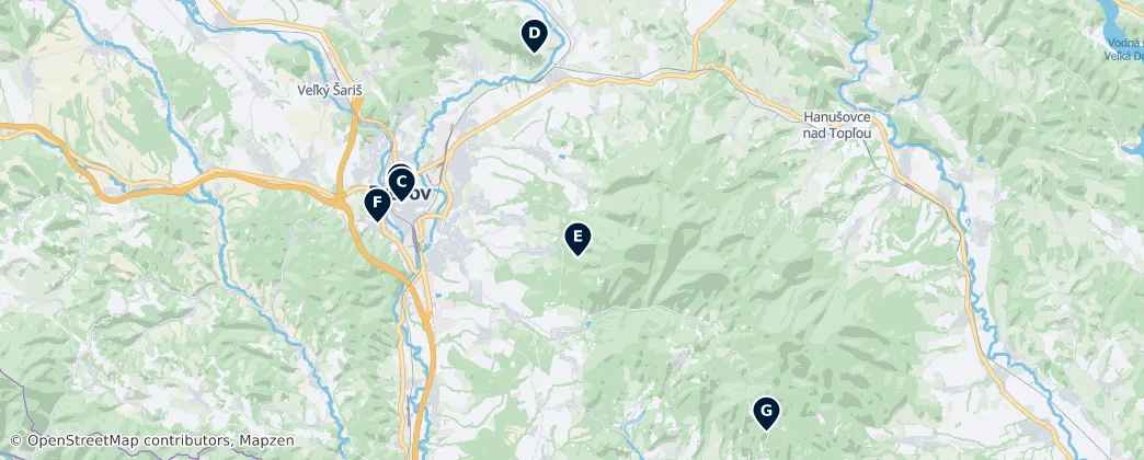 Map of Prešov