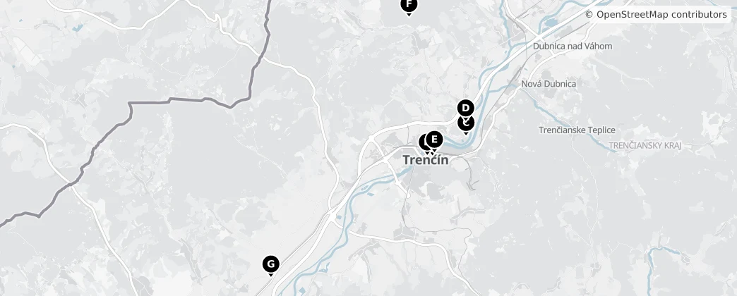 Map of Trenčín
