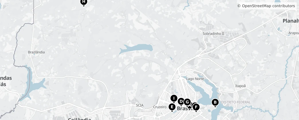 Map of Distrito Federal