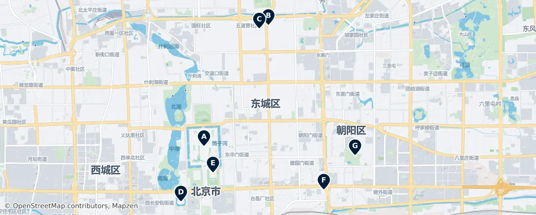 Map of Dongcheng