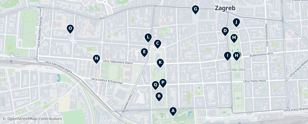 Map of Donji Grad