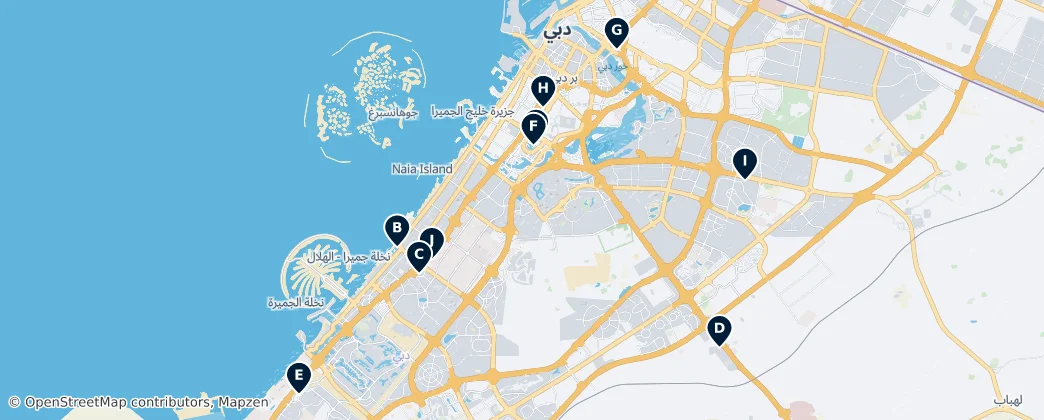 Map of Dubai
