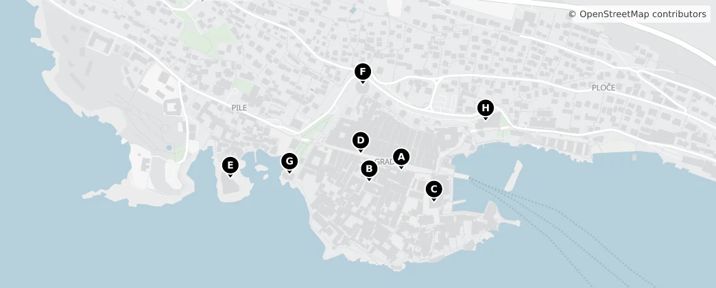 Map of Dubrovnik