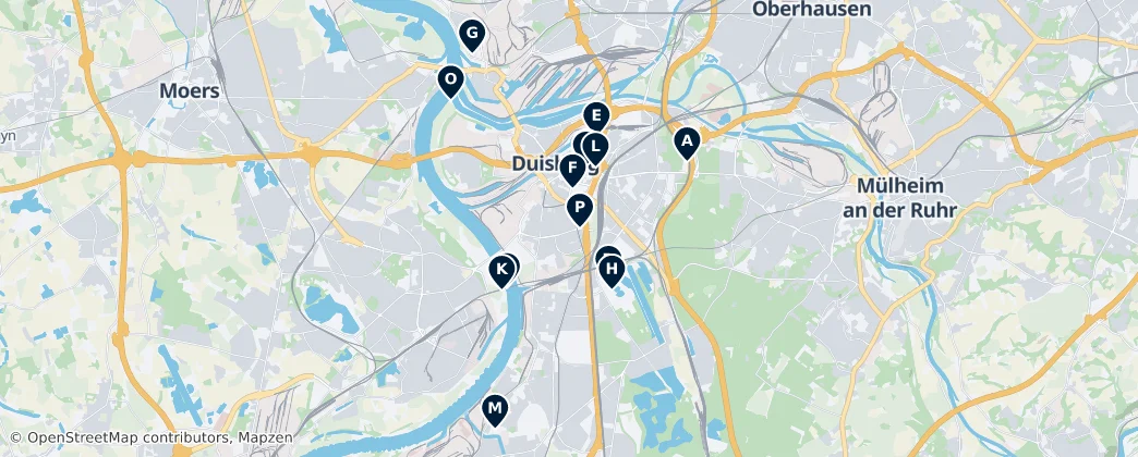 Map of Duisburgo