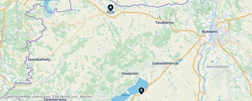 Map of Transdanubia