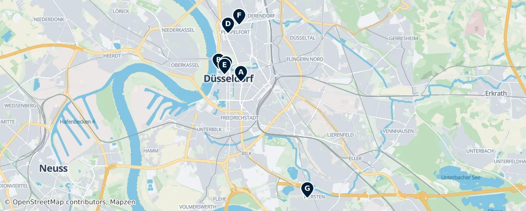Map of Düsseldorf