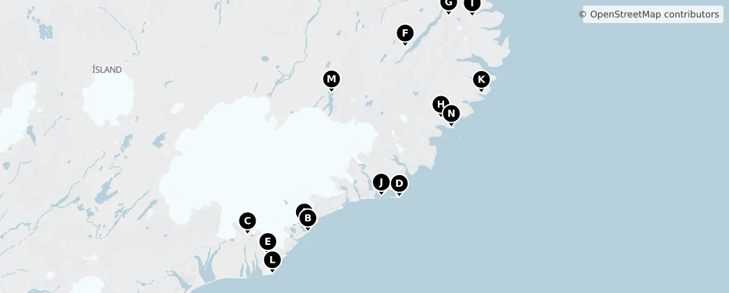 Map of Austurland