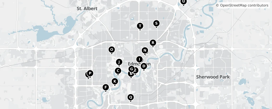 Map of Edmonton