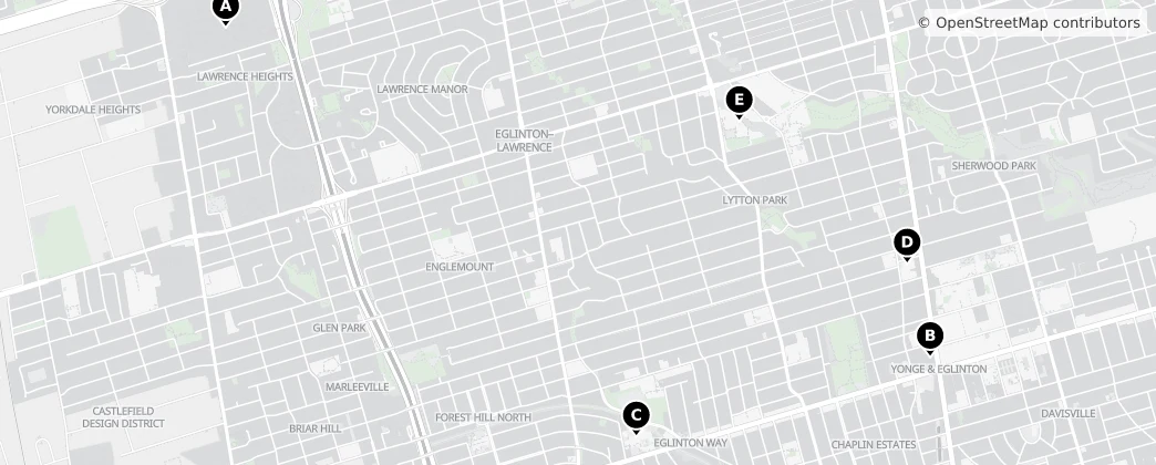 Map of Eglinton–Lawrence