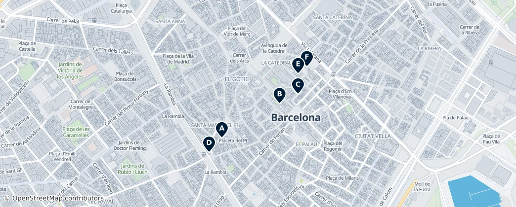 Map of Barri Gòtic