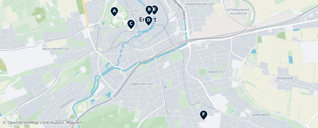 Map of Erfurt