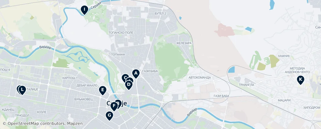 Map of Escópia