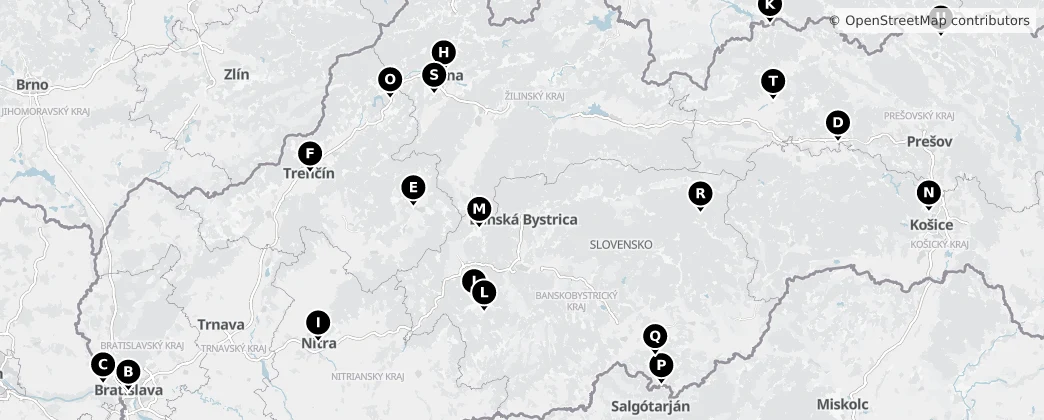 Map of Eslováquia