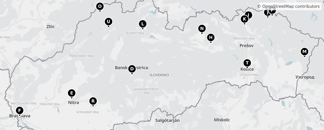 Map of Eslováquia