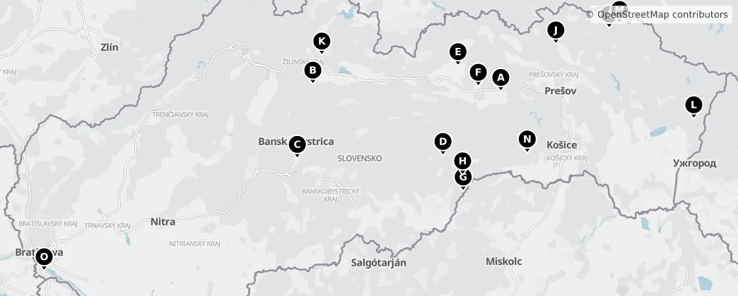 Map of Eslováquia