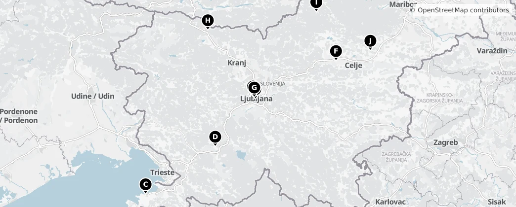 Map of Eslovênia