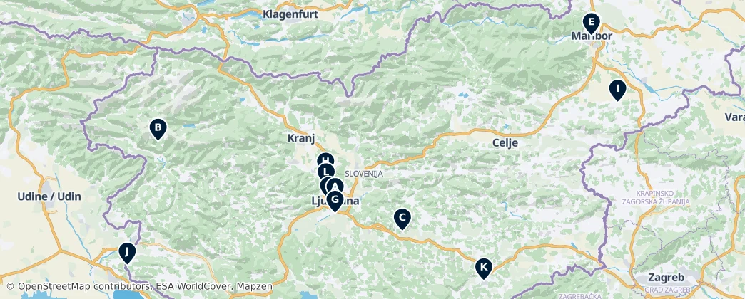 Map of Eslovênia