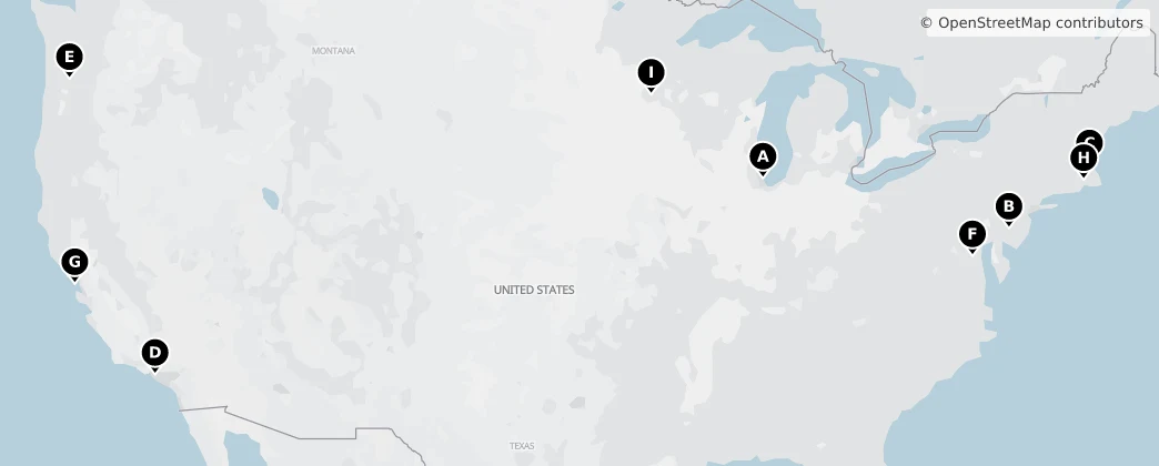 Map of Estados Unidos da América