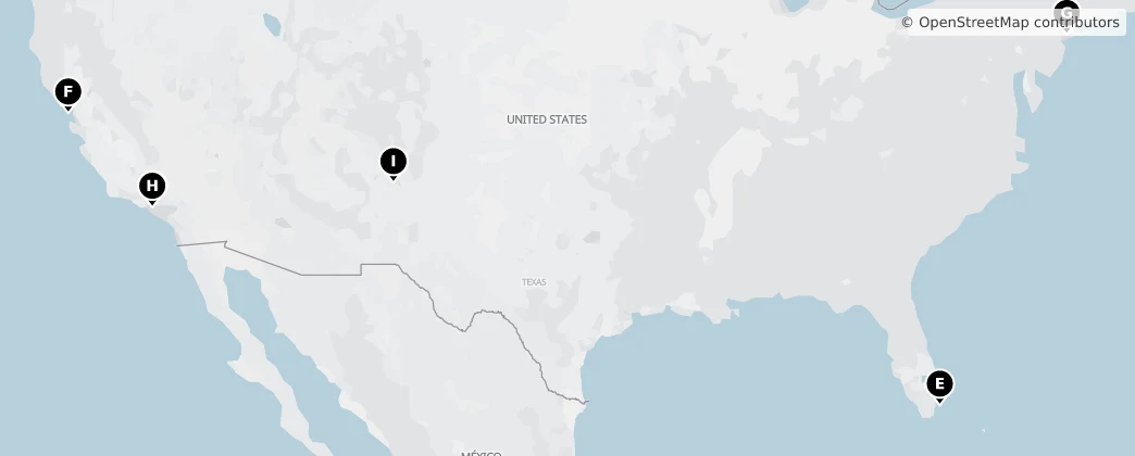 Map of Estados Unidos da América