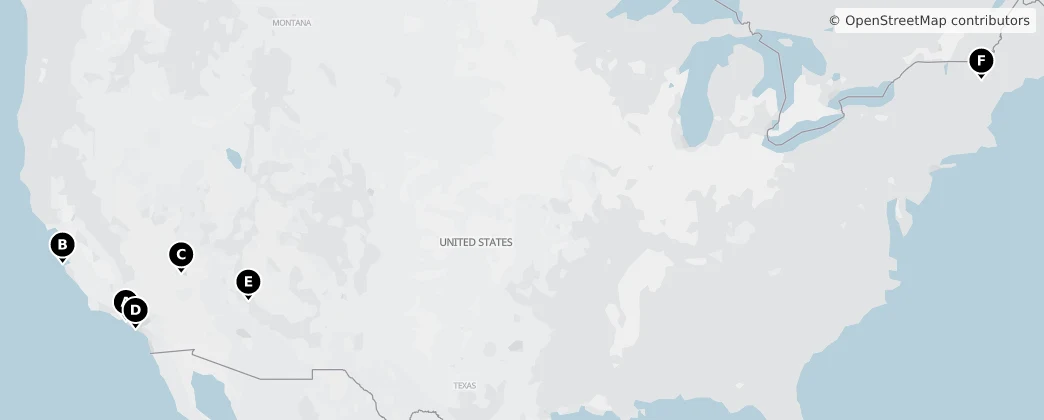 Map of Estados Unidos da América