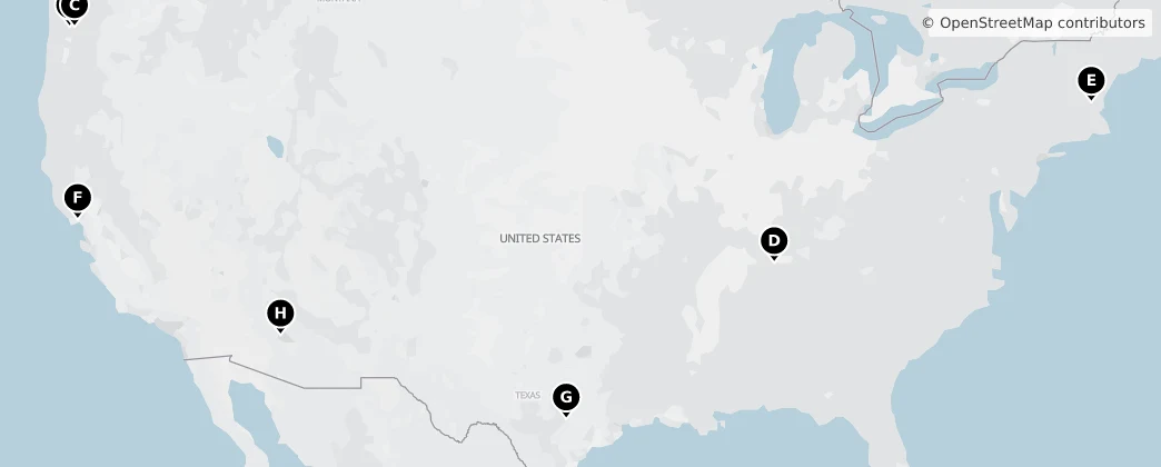 Map of Estados Unidos da América