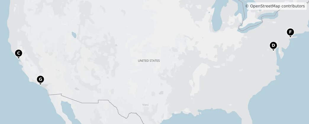 Map of Estados Unidos da América