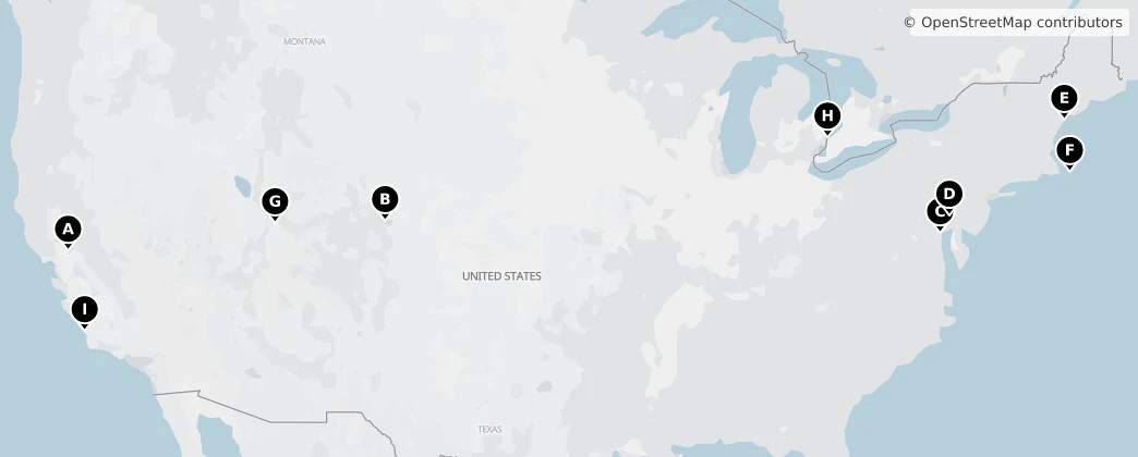 Map of Estados Unidos da América