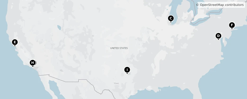 Map of Estados Unidos da América