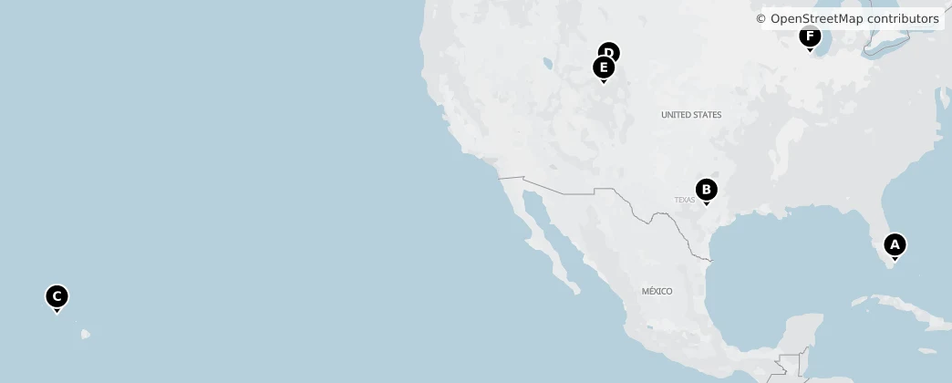 Map of Estados Unidos da América