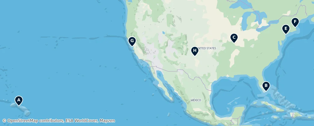 Map of Estados Unidos da América