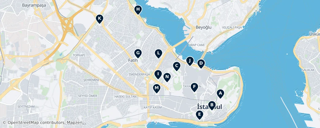 Map of Fatih