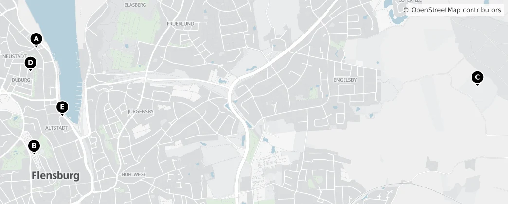 Map of Flensburgo