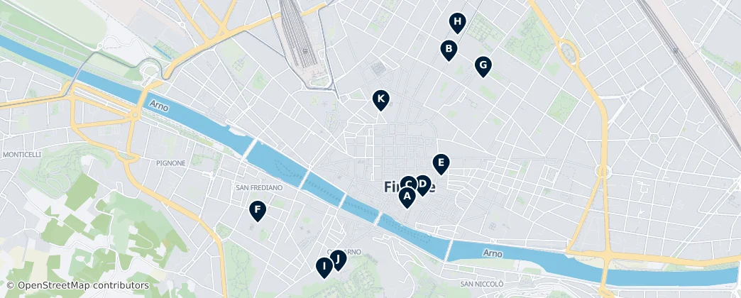Map of Florença