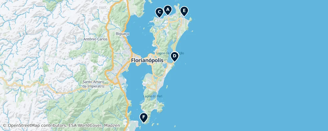 Map of Florianópolis